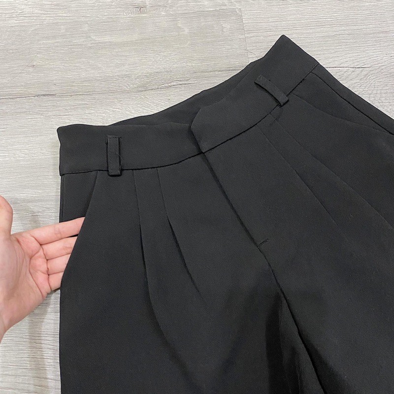 QUẦN SHORT TÂY KÈM NỊT CHẤT DÀY DẶN ĐỨNG FORM CHUẨN ĐẸP