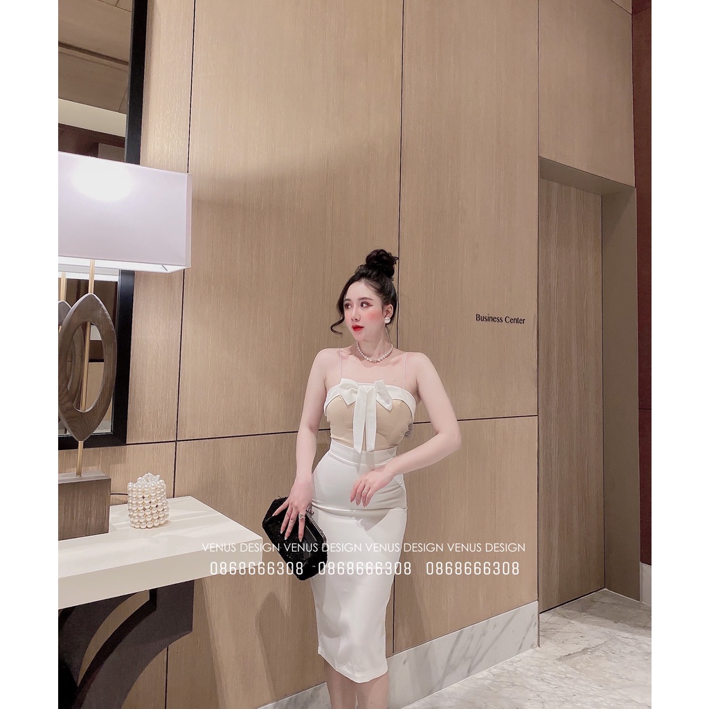 LỤA BODY 2 DÂY PHỐI NƠ - VENUS DESIGN