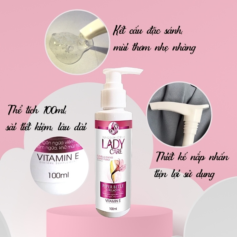 Dung dịch vệ sinh phụ nữ khử mùi chống viêm nấm ngứa vùng kín nano bạc trầu không Lady Care