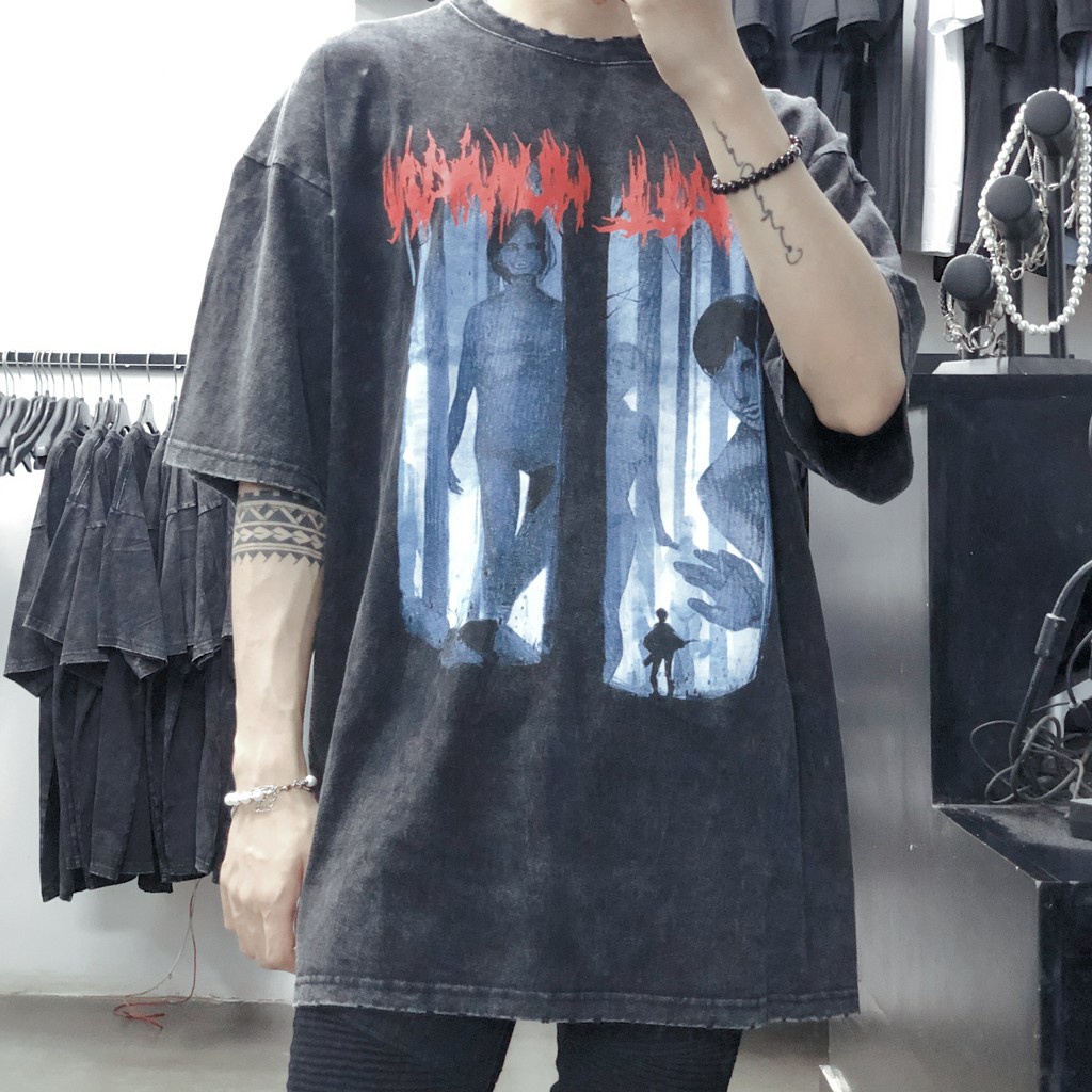 Áo phông local brand unisex loang màu wash xám thun Vintage đẹp Oversize form rộng cho cả nam nữ RevoltClothes T5038