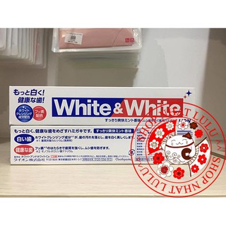 Kem đánh răng, làm trắng răng White & White Nhật Bản 150g