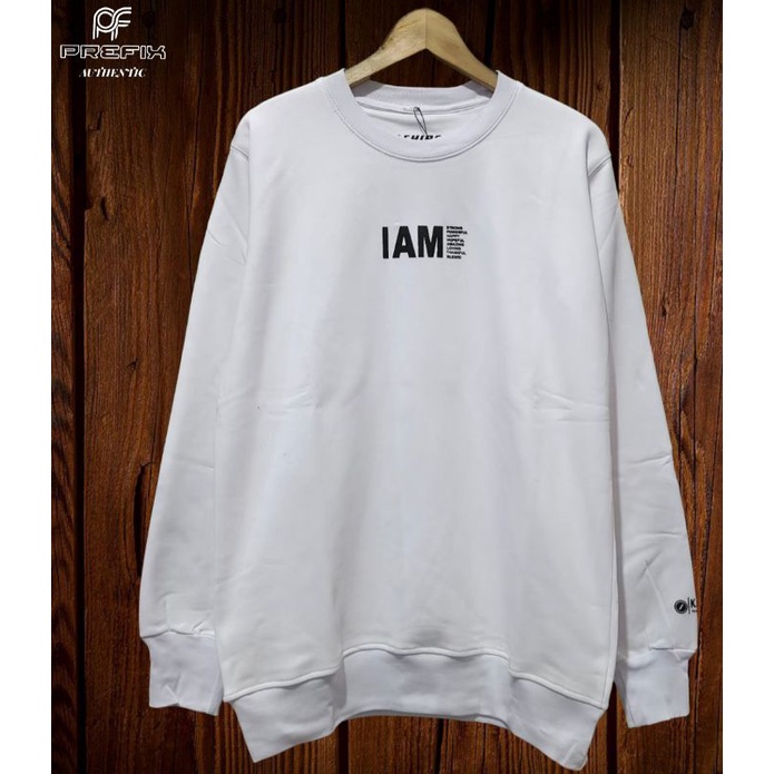 Áo Sweater Phi Hành Đoàn Màu Trắng Cho Nam Nữ