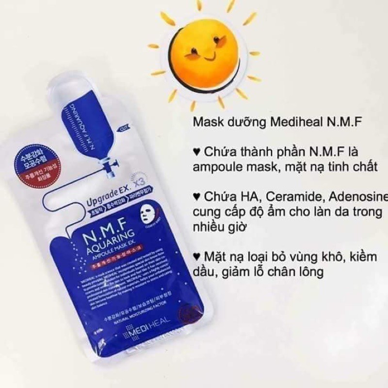 mặt nạ Mediheal Xanh dương N.M.F aquaring cấp nước dưỡng ẩm cho da