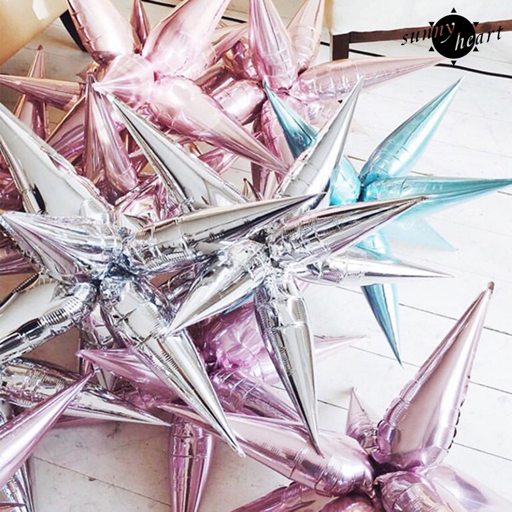 Set 12 Bong Bóng Lá Nhôm Hình Ngôi Sao Dùng Để Trang Trí Tiệc Sinh Nhật