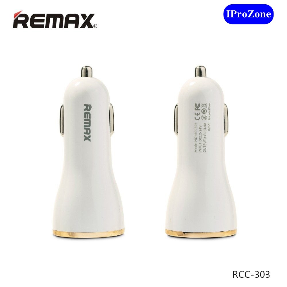 Tẩu sạc ô tô chính hãng Remax RC303 3 cổng USB
