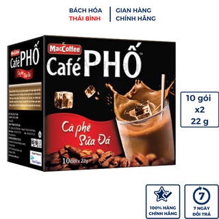 Cà phê hòa tan Phố Sữa Đá (10 gói x 24g) MacCoffee