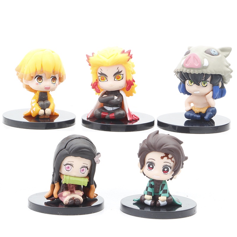 Set 5 mô hình nhân vật hoạt hình Demon slayer dễ thương