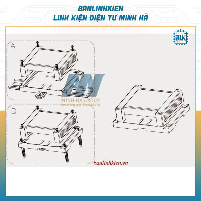Hộp Nhựa PLC 115x90x40MM 2 Đầu HN-115T-2