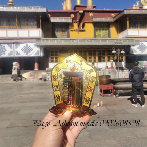 Miếng dán Nhà cửa dán xe chủng tự Kalachakra cầu bình an