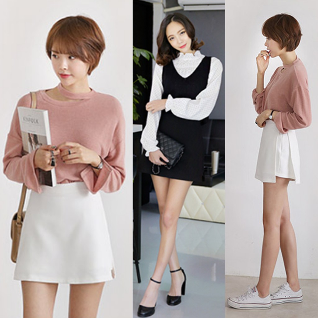 Chân Váy Ngắn Lưng Cao Thiết Kế Xẻ Quyến Rũ | BigBuy360 - bigbuy360.vn