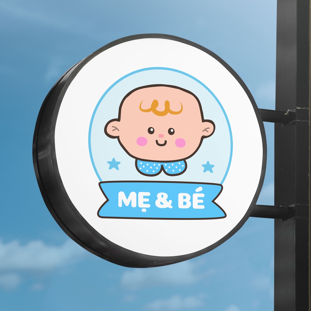 Mẫu thiết kế logo giá rẻ cho cửa hàng ngành Mẹ và bé - Thiết kế theo yêu cầu, Banner trang trí cho các shop online