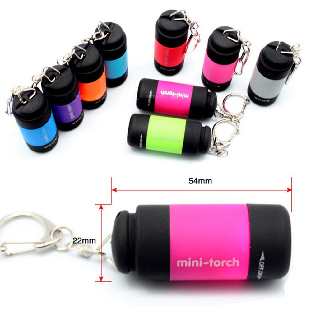 ĐÈN PIN LED MINI TORCH SẠC USB KIÊM MÓC KHÓA CHỐNG NƯỚC100% - đèn pin siêu sáng - đèn pin mini