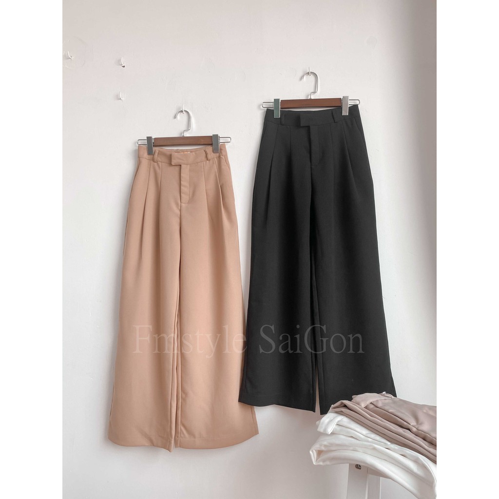 Quần tây ống rộng chít ly ulzzang Fmstyle Saigon 21QTR01CT1301 | BigBuy360 - bigbuy360.vn