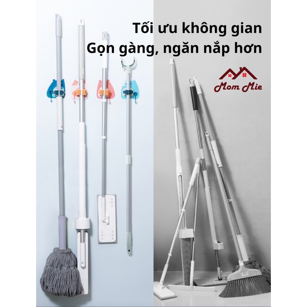 Móc kẹp treo cây lau nhà kèm móc treo tiện dụng - J115, J173, J219