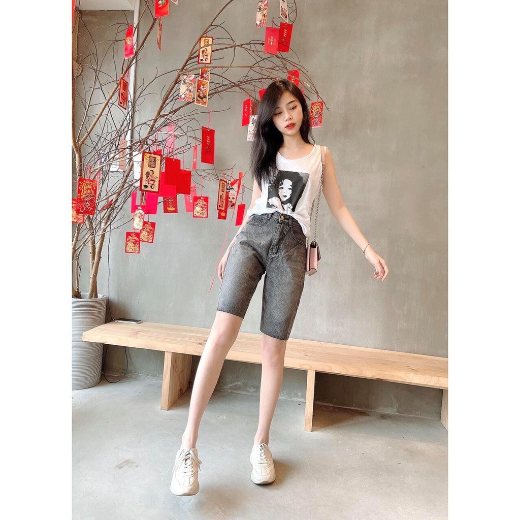 [ THOÁNG ĐÃNG ] QUẦN JEAN NGỐ LỬNG NỮ LƯNG CAO MÀU XÁM LAI TUA FORM BAGGY CAO CẤP NITI ĐỦ SIZE S, M, L PHỐI ĐỒ CỰC DỄ