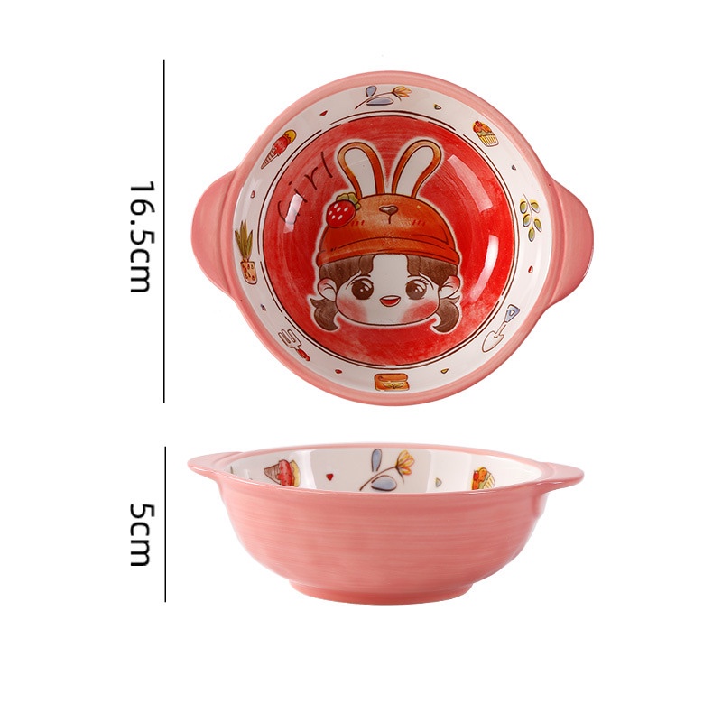 (sale lấy lượt mua) Chén bát ăn dặm cho bé hình nhân vật hoạt hình đáng yêu, nhiều màu sắc