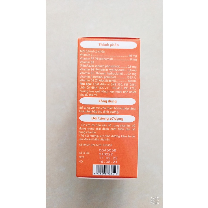 Multivitamin Novita drops lọ 30ml. Bổ sung vitamin cho trẻ từ 0 tháng tuổi do chế độ ăn thiếu vitamine (cpc1hn)