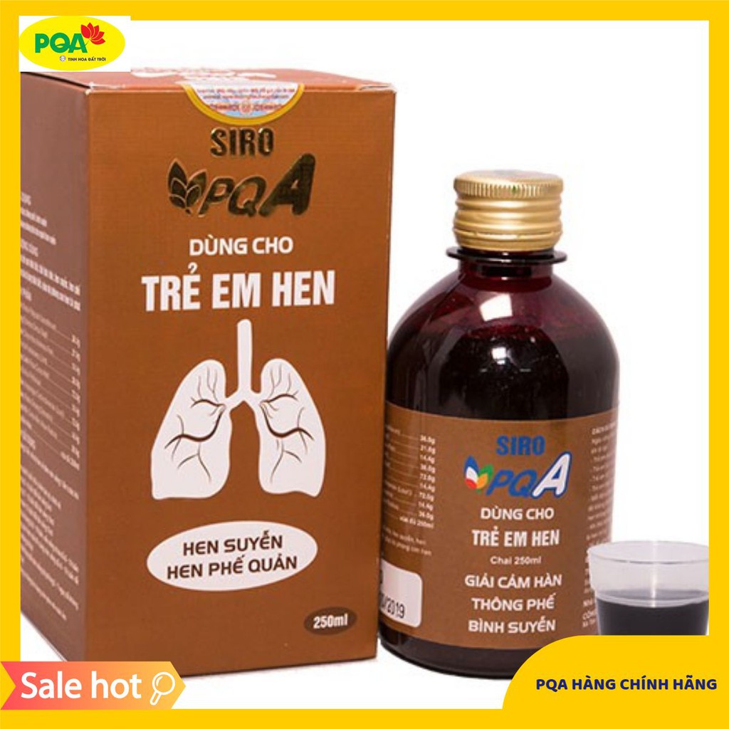 Hen trẻ em PQA hộp 250ml Dùng cho trẻ em khó thở , thở khò khè , hen suyễn , hen phế quản , hen do dị ứng thời tiết