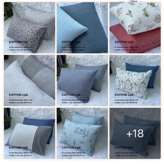 Áo gối nằm / Vỏ gối nằm 40x60, 50x70, chất liệu cotton / cotton modal / tencel... | BigBuy360 - bigbuy360.vn