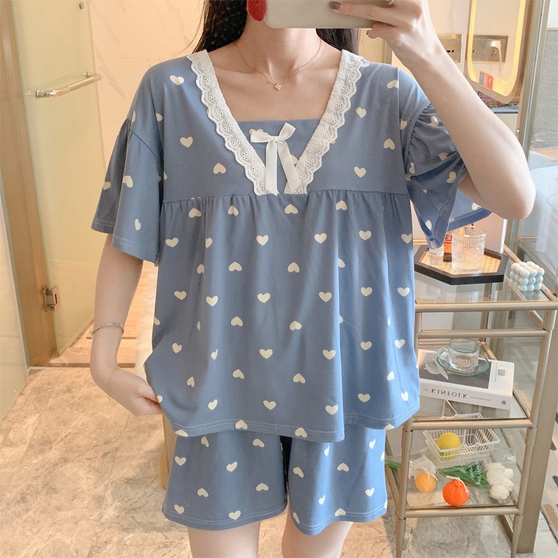 Đồ ngủ nữ cộc tay dễ thương bộ mặc nhà thun mềm mại cute [BC14 | BigBuy360 - bigbuy360.vn