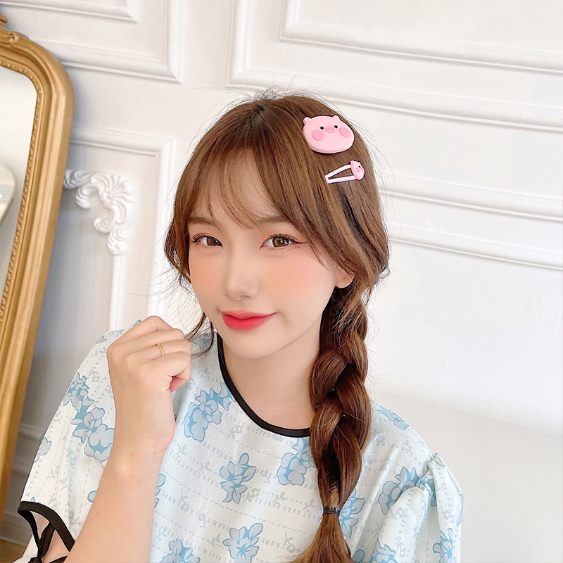 Kẹp Tóc Hình Chú Heo Dễ Thương Phong Cách Hàn Quốc Cho Nữ
