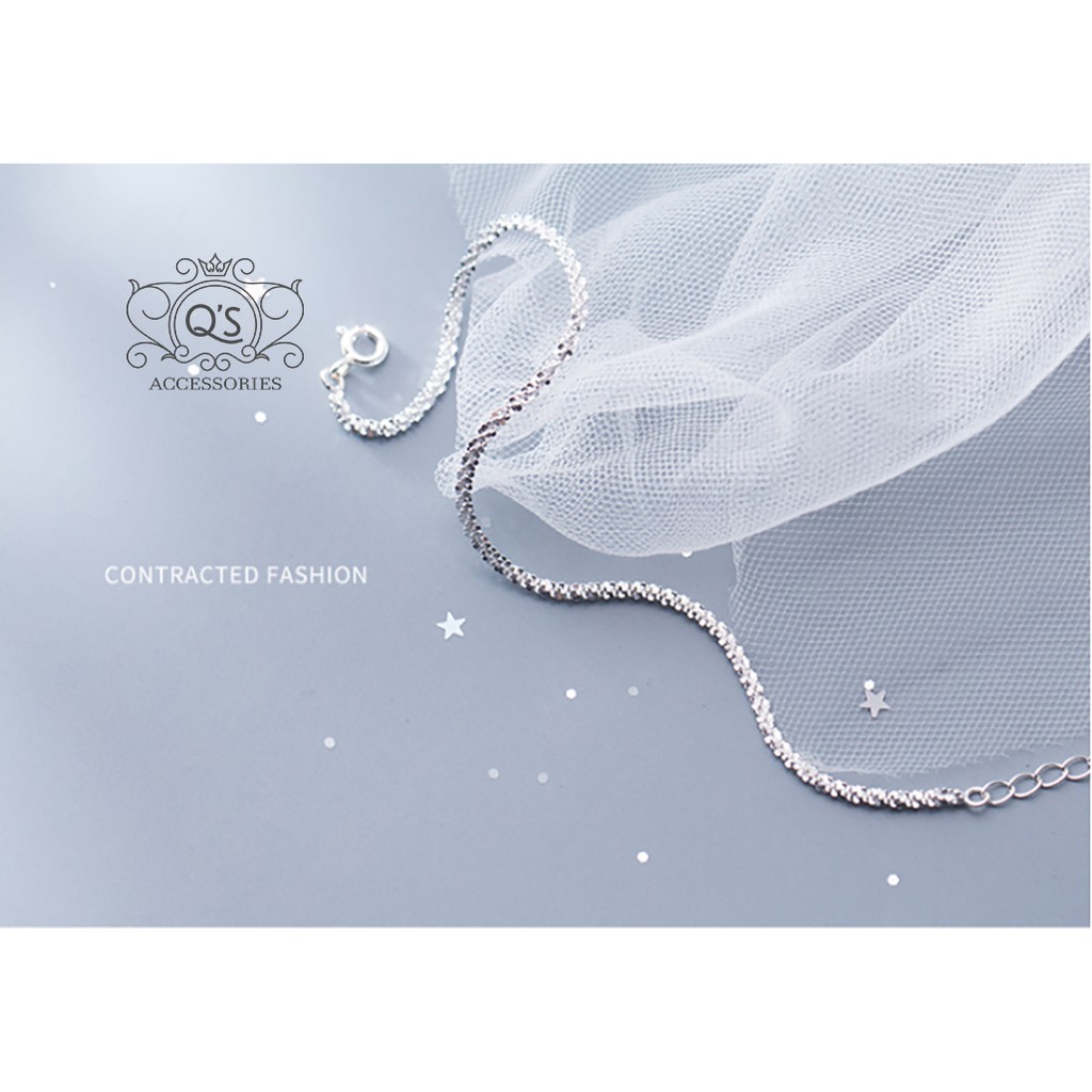 Lắc chân bạc xù vòng chân sequin kim tuyến S925 TWIST Silver Anklet QA SILVER - CÓ GIÁM ĐỊNH BẠC 925 | BigBuy360 - bigbuy360.vn