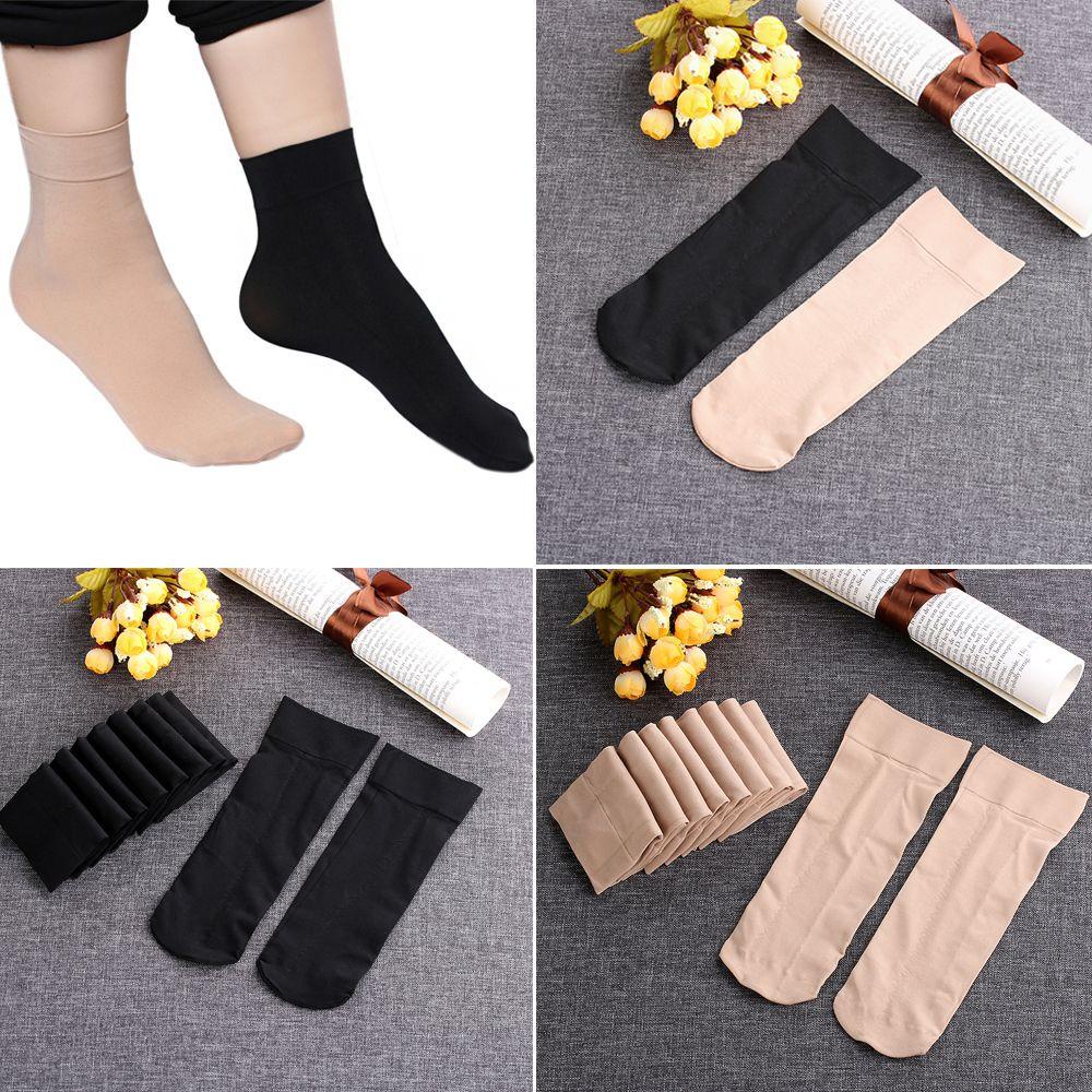 Set 1 / 5 / 10 Đôi Tất Cổ Thấp Chống Trượt Thời Trang Thu Đông