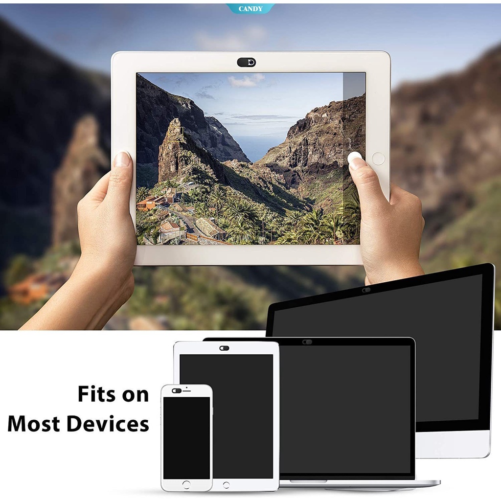 Miếng dán bảo vệ camera điện thoại/ipad/For iPhone/iMac/MacBook Air/Desktop/Echell kích thước 0.03 inch