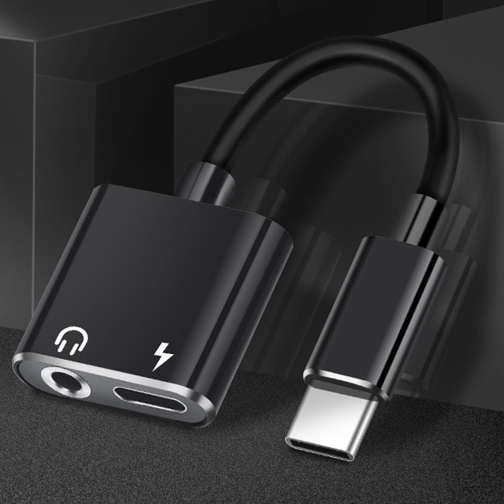 Cáp điều hợp cổng loại C qua 3.5mm 2 trong 1 cho Huawei Xiaomi