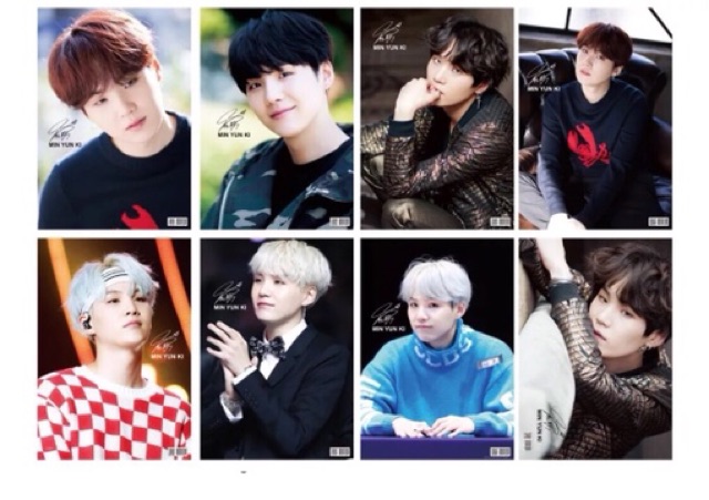 Poster BTS V JUNGKOOK SUGA JIMIN J-Hope JIN RM(8 tấm) in đẹp