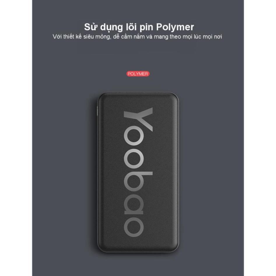 [CHÍNH HÃNG-BH 12 THÁNG] Pin sạc dự phòng Yoobao dung lượng 10000mAh P10T - Hãng phân phối chính thức