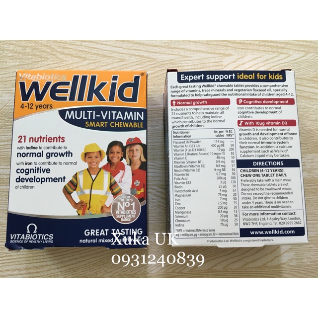 Vitamin tổng hợp Cho trẻ Wellkid multi Vitamin