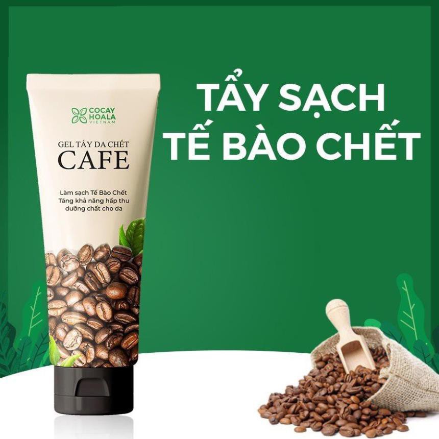 Gel tẩy da chết cà phê Cỏ Cây Hoa Lá giúp nhẹ nhàng lấy đi lớp da chết mà không gây bào mòn da và khô da. | BigBuy360 - bigbuy360.vn