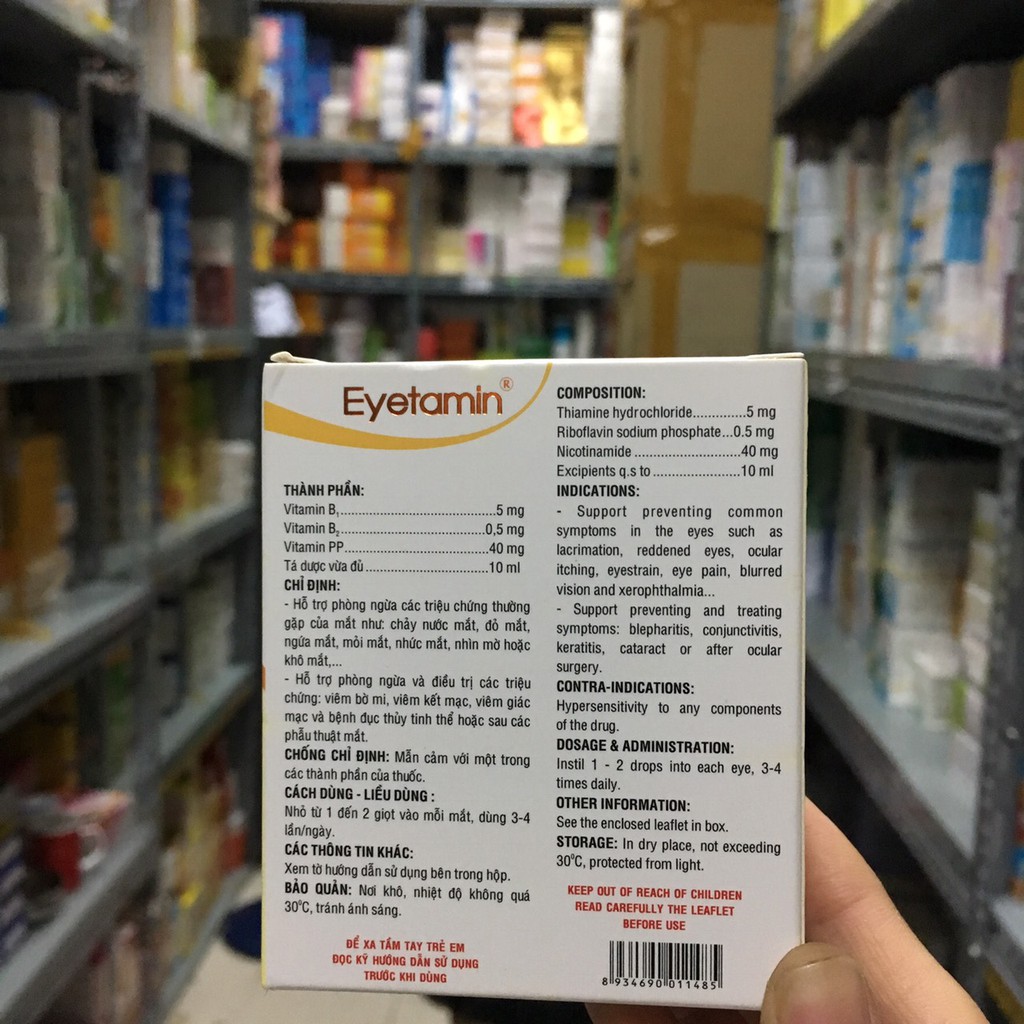 Nhỏ dưỡng mắt Eyetamin CT BidiPhar lọ 10ml | BigBuy360 - bigbuy360.vn
