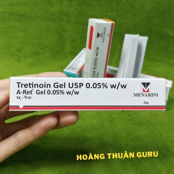 Tretinoin aret gel usp 0.025% - 0.05% - 0.1%  , tretinol Ấn Độ tuýp 20g giúp giảm mụn và chống lão hoá da