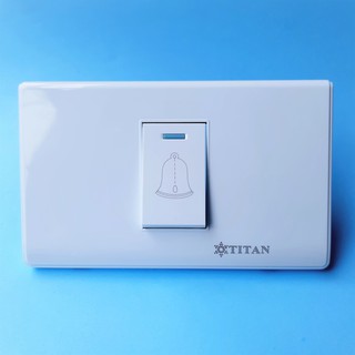 Mặt công tắc chuông Titan White