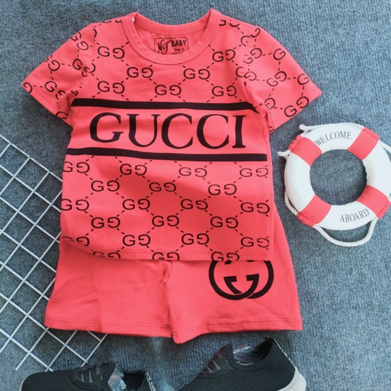 Sét bộ cộc tay Gucci cho bé trai từ 7-22kg