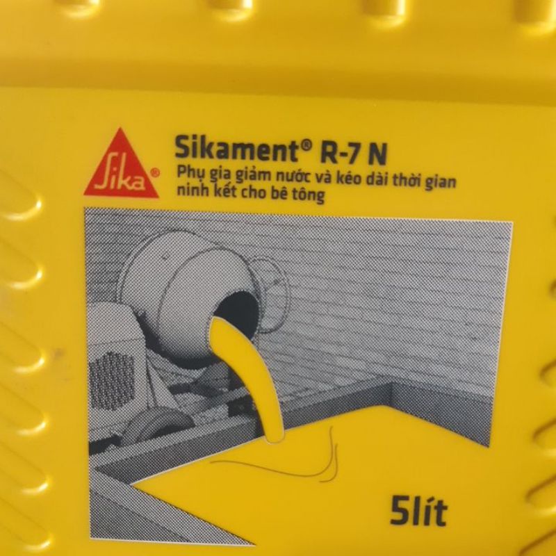 Sikament R-7 Can 5LÍT Phụ gia giảm nước và kéo dài ninh kết bê tông