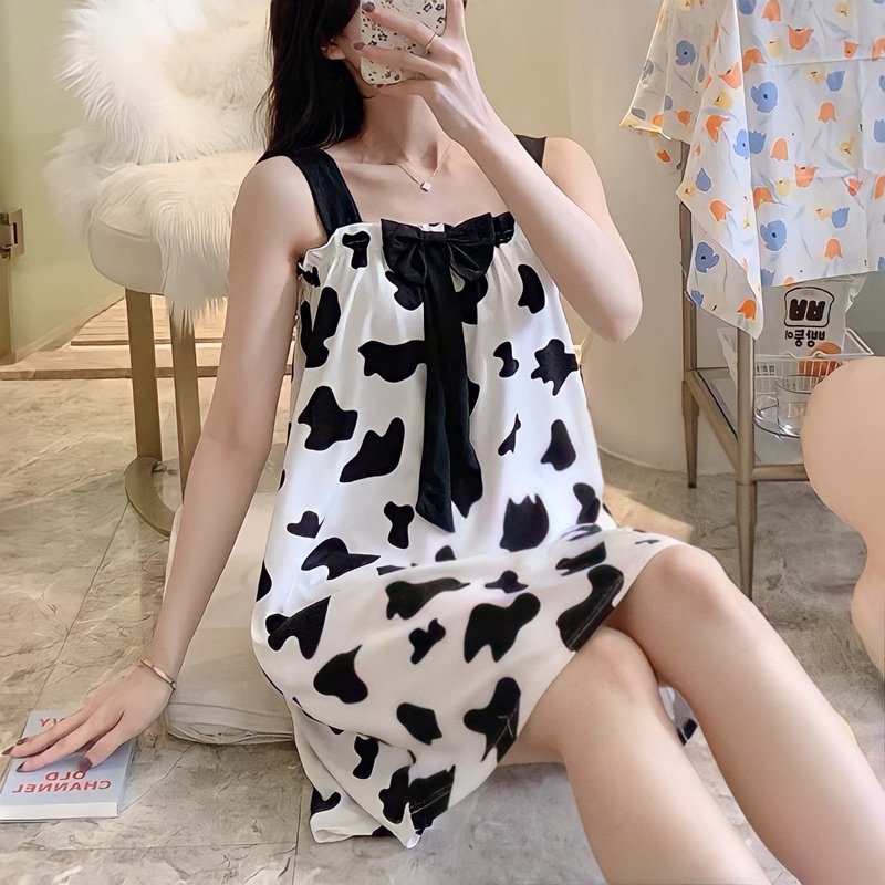 Váy Ngủ Mùa Hè Hoạ Tiết Ngọt Ngào Dễ Thương