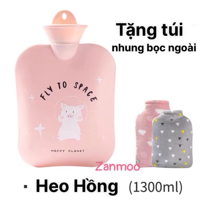 Túi Chườm 1300ML Size Bự chủ đề Heo Ú Zanmoo