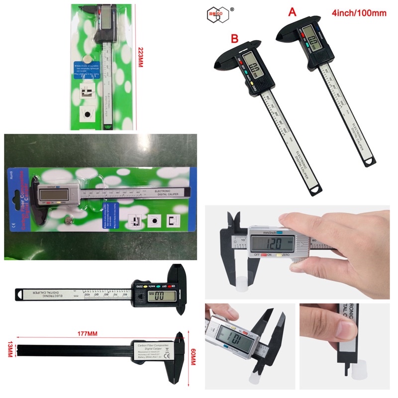 Thước đo kẻ vẽ lông mày điện tử chuẩn mm