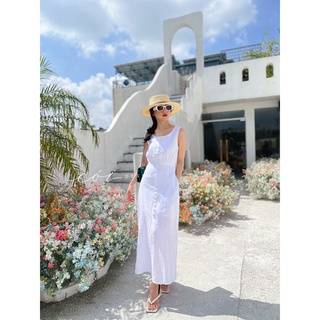 Đầm linen nút bọc Cói Design