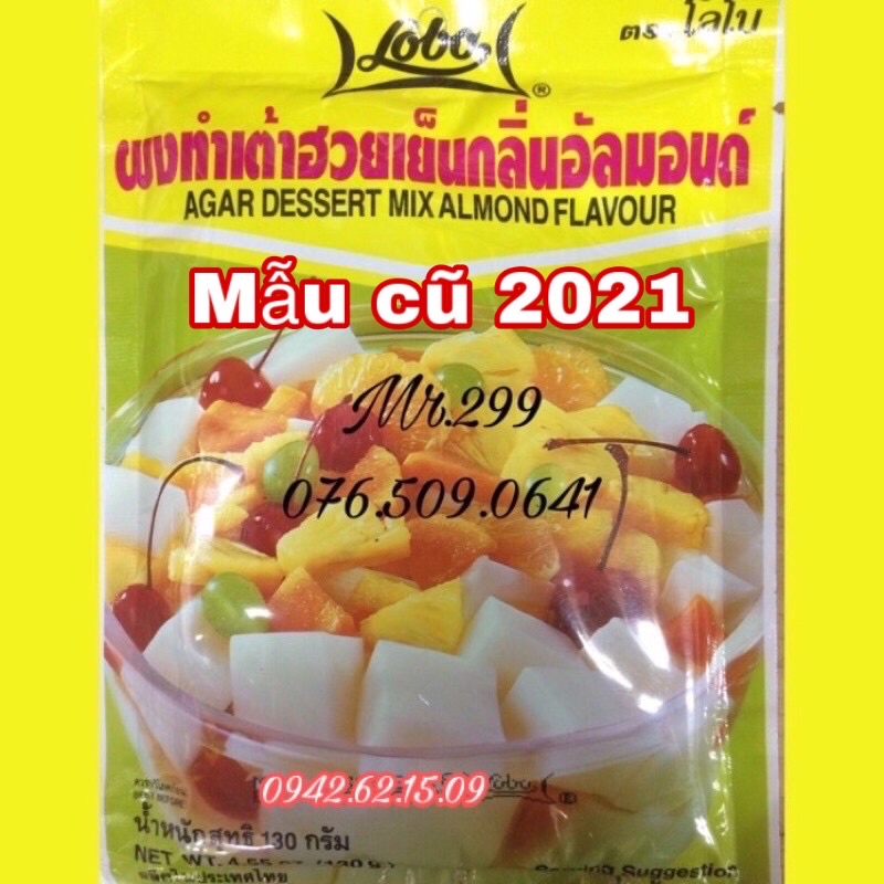 Bột rau câu Hạnh Nhân Thái Lan Lobo 10 gói [Date 2025]