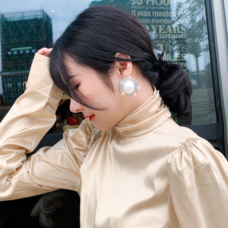 Khuyên Tai Nữ Đính Ngọc Thời Trang Sang Trọng