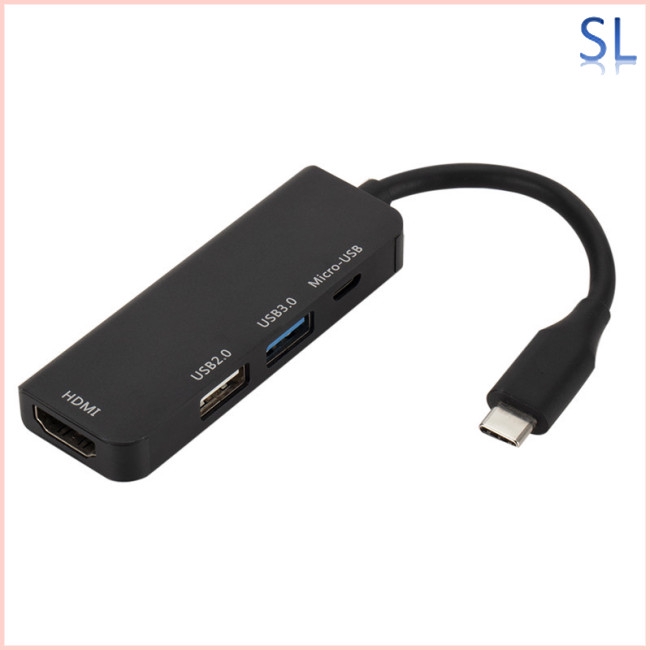 Đầu chia 1 cổng ra 4 cổng từ type-C sang micro USB 3.0 2.0 HDMI cho macbook pro