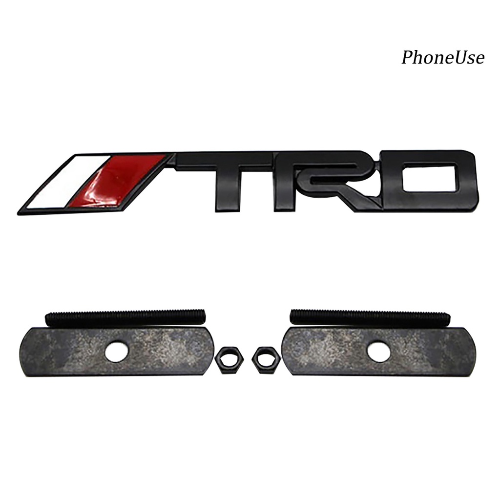 Pu Miếng Dán Chữ TRD Bằng Kim Loại Trang Trí Lưới Tản Nhiệt Cho Xe Toyota