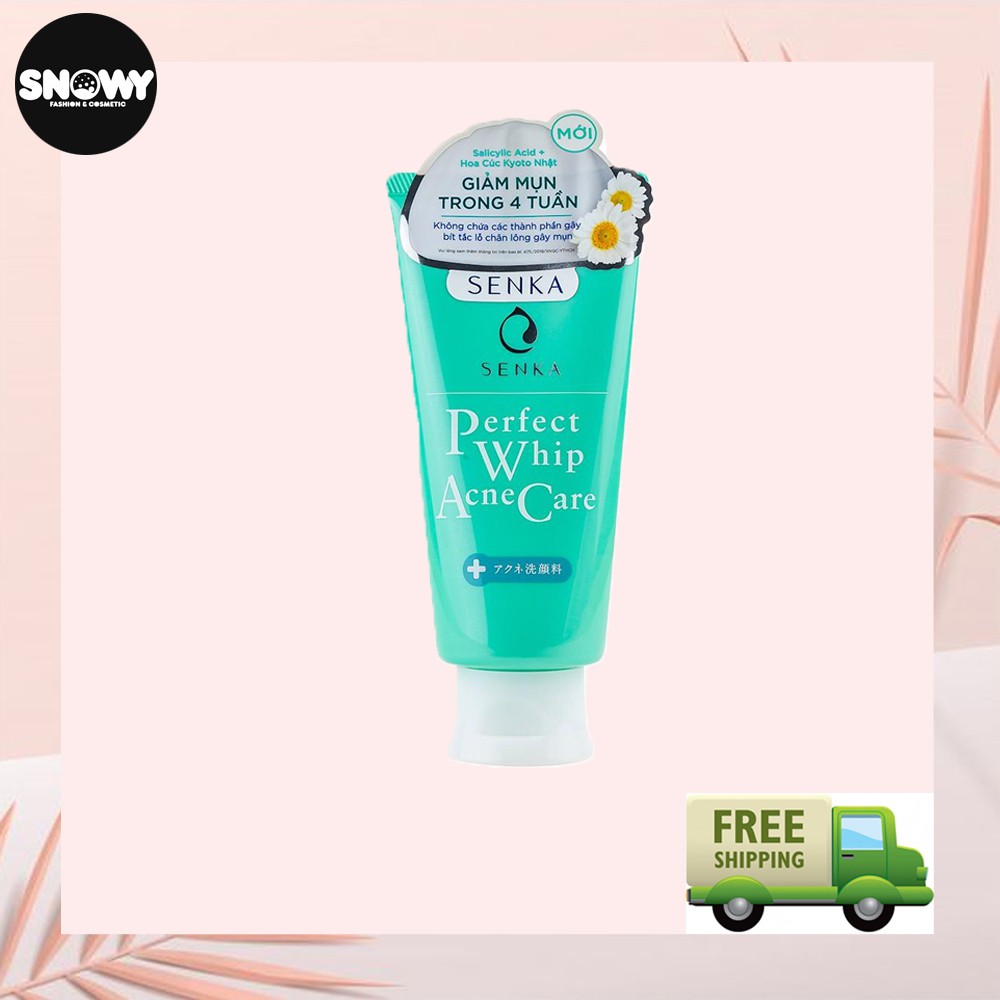 (Mẫu mới) Sữa rửa mặt dành cho da mụn Senka perfect whip acne care 100g