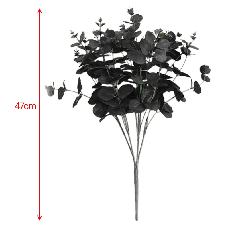 20 Đầu Hoa Khuynh Diệp Nhân Tạo Màu Đen Trang Trí Tiệc Cưới