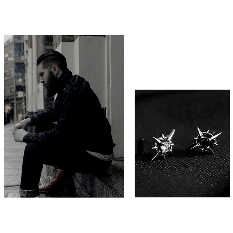 Bông Tai Đính Đá Zircon Lấp Lánh Thời Trang Cho Cặp Đôi