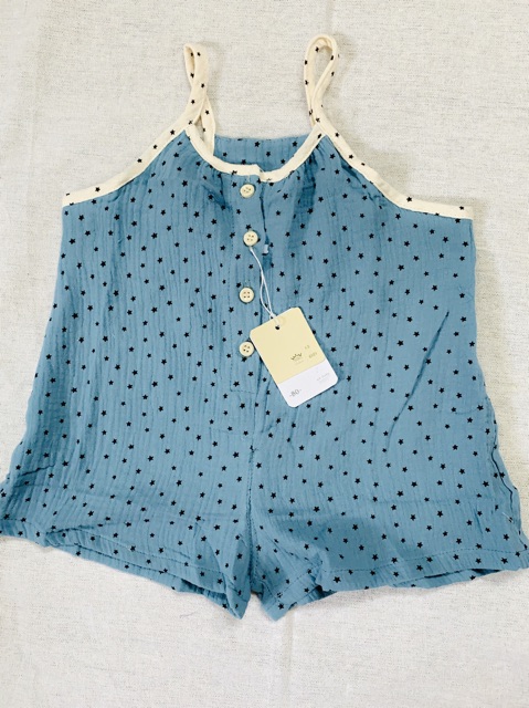 Jumpsuit đũi Nhật size 80-120 (1-5/6y)